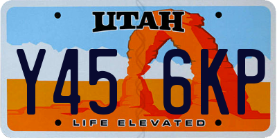 UT license plate Y456KP