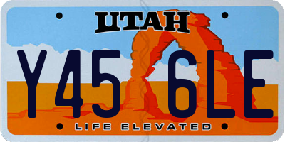 UT license plate Y456LE
