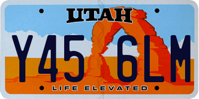 UT license plate Y456LM