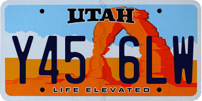UT license plate Y456LW