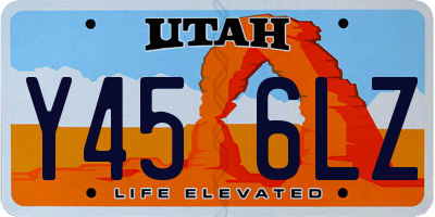 UT license plate Y456LZ