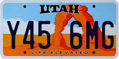 UT license plate Y456MG