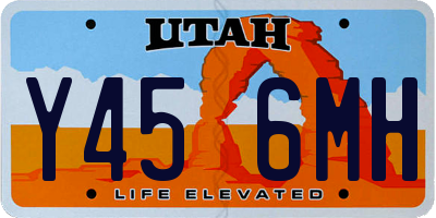 UT license plate Y456MH