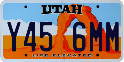 UT license plate Y456MM