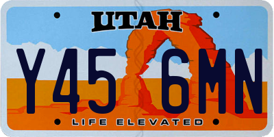 UT license plate Y456MN