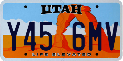 UT license plate Y456MV