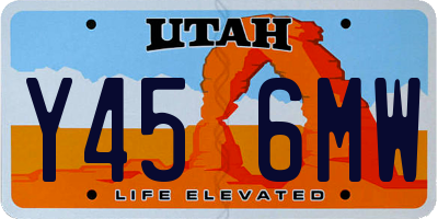 UT license plate Y456MW