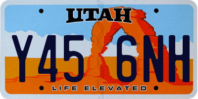 UT license plate Y456NH