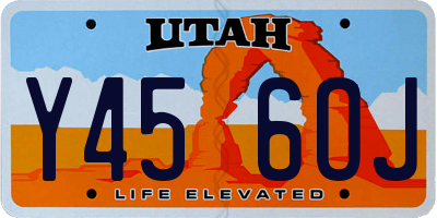 UT license plate Y456OJ