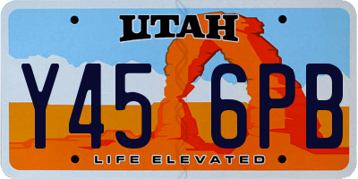 UT license plate Y456PB