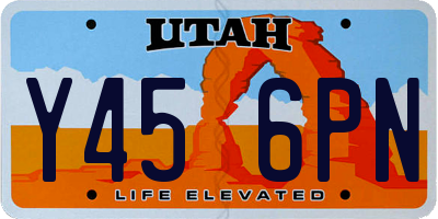 UT license plate Y456PN