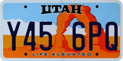 UT license plate Y456PQ