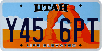 UT license plate Y456PT