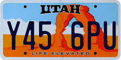UT license plate Y456PU