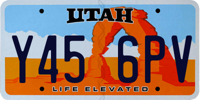 UT license plate Y456PV