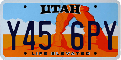 UT license plate Y456PY
