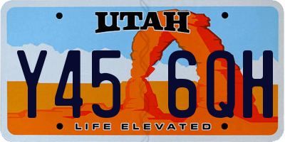 UT license plate Y456QH