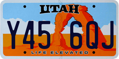 UT license plate Y456QJ