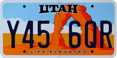 UT license plate Y456QR