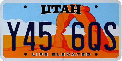 UT license plate Y456QS