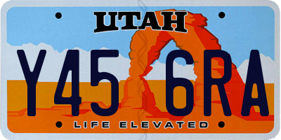 UT license plate Y456RA