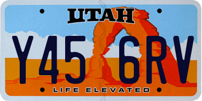 UT license plate Y456RV