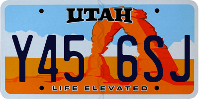UT license plate Y456SJ