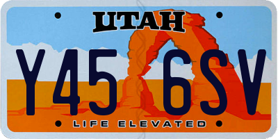 UT license plate Y456SV