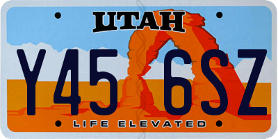UT license plate Y456SZ