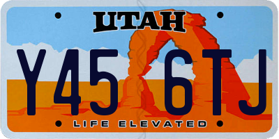 UT license plate Y456TJ
