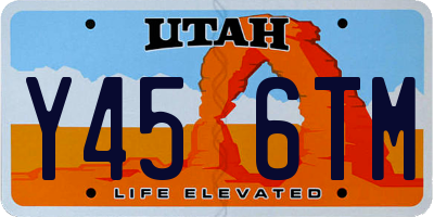 UT license plate Y456TM