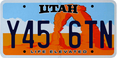 UT license plate Y456TN