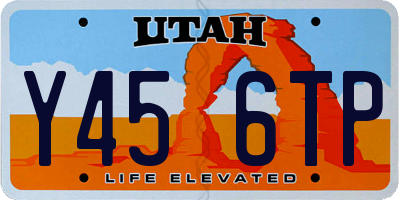 UT license plate Y456TP