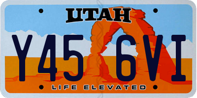 UT license plate Y456VI