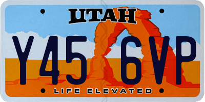 UT license plate Y456VP
