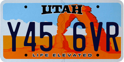 UT license plate Y456VR