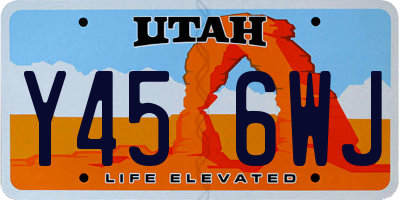 UT license plate Y456WJ