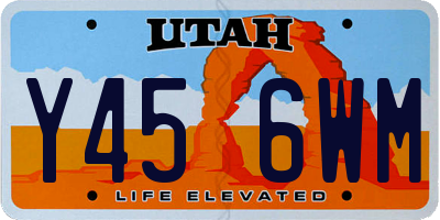 UT license plate Y456WM