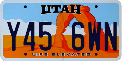 UT license plate Y456WN