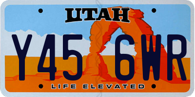 UT license plate Y456WR