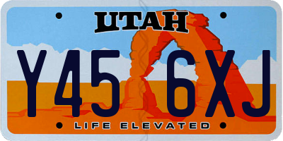 UT license plate Y456XJ