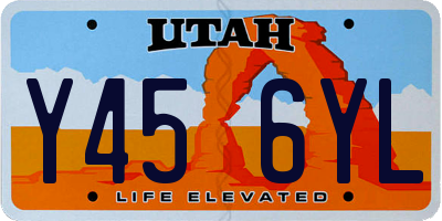 UT license plate Y456YL