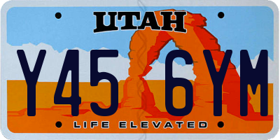 UT license plate Y456YM