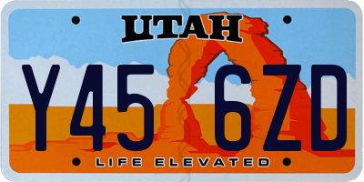 UT license plate Y456ZD