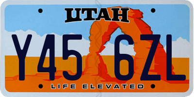 UT license plate Y456ZL