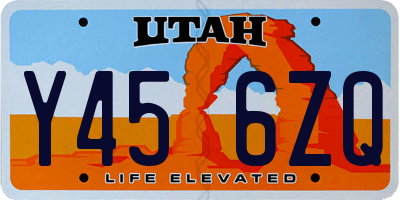 UT license plate Y456ZQ