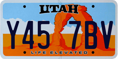 UT license plate Y457BV
