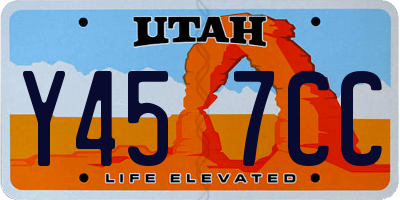 UT license plate Y457CC