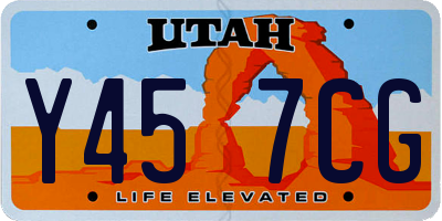 UT license plate Y457CG