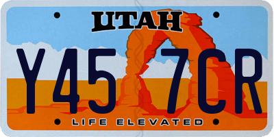 UT license plate Y457CR